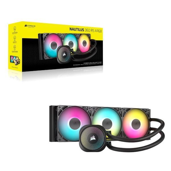 Водяное охлаждение Corsair Nautilus 360 RS ARGB Black (CW-9060093-WW) 531224ua фото