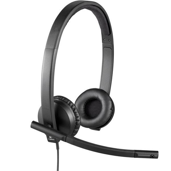 Навушники з мікрофоном Logitech H570e Stereo USB-A Black (981-001430) 623459ua фото
