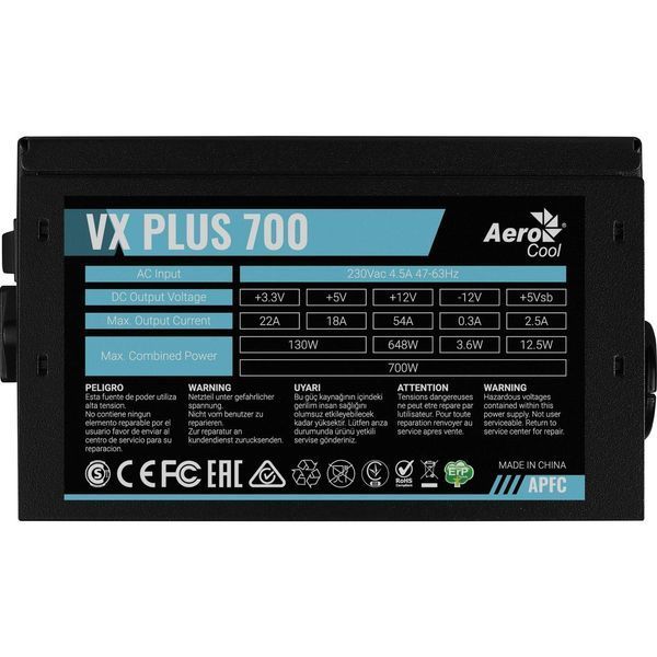 Блок питания Aerocool VX Plus Stealth 700W (ACPN-VS70AEY.12) 622602ua фото