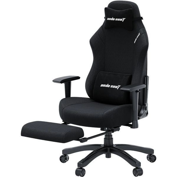 Компьютерное кресло для геймера Anda Seat Luna Pro L Black Fabric (AD18T-44-B-F) 622953ua фото