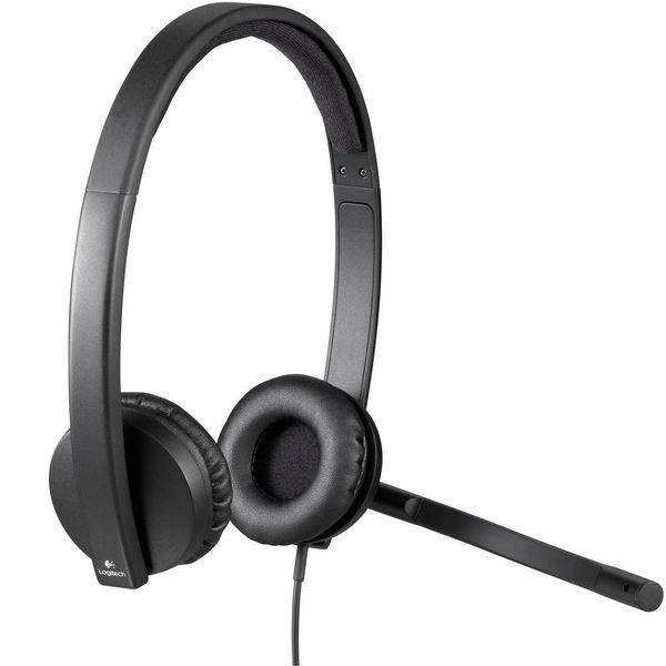 Навушники з мікрофоном Logitech H570e Stereo USB-A Black (981-001430) 623459ua фото
