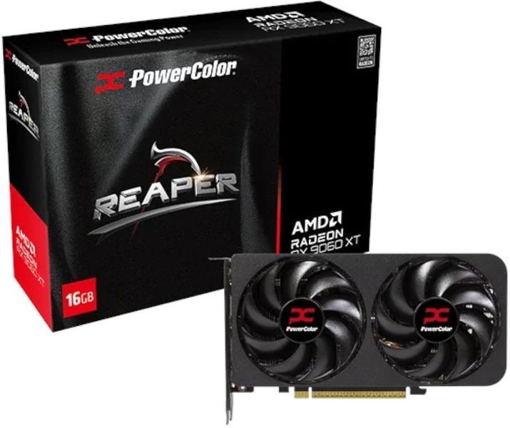 Відеокарта PowerColor Radeon RX 9060 XT 16 GB Reaper (RX9060XT 16G-A) 604146ua фото