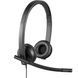 Навушники з мікрофоном Logitech H570e Stereo USB-A Black (981-001430) 623459ua фото 3