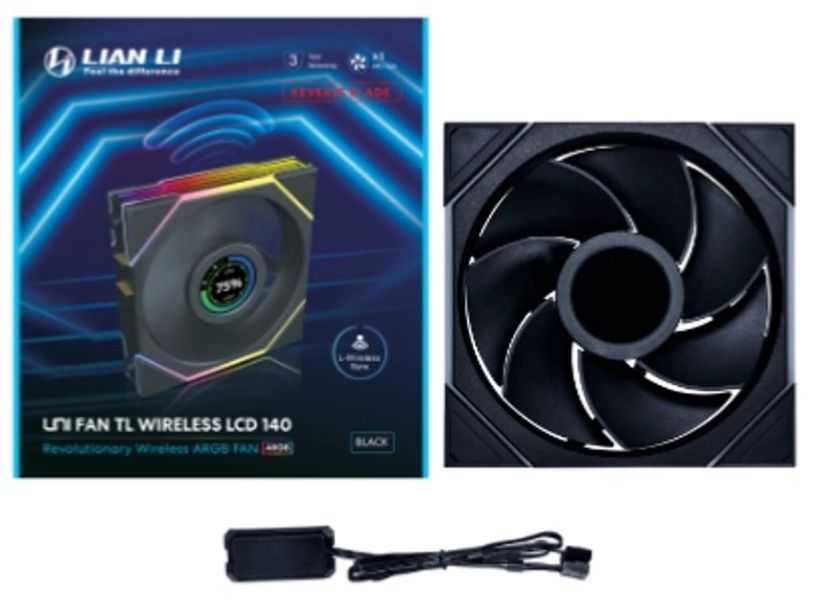 Вентилятор Lian Li Uni Fan TL140 LCD Wireless Reverse Black (14RTLLCD1W1B) 618903 фото