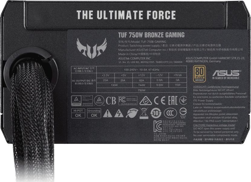 Блок питания Asus TUF Gaming 750W (90YE00D0-B0NA00) 340862ua фото