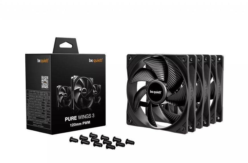 Вентилятор Be Quiet! Pure Wings 3 120mm PWM 3-Pack Black (BL141) 618865 фото