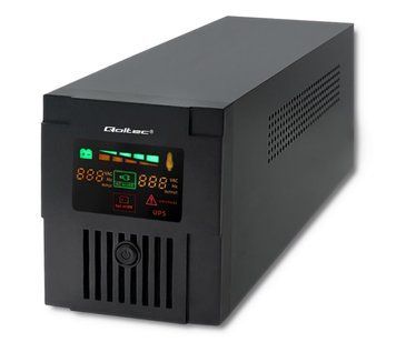 Лінійно-інтерактивне ДБЖ Qoltec Monolith 1000VA 600W LCD USB (53953) 332749 фото