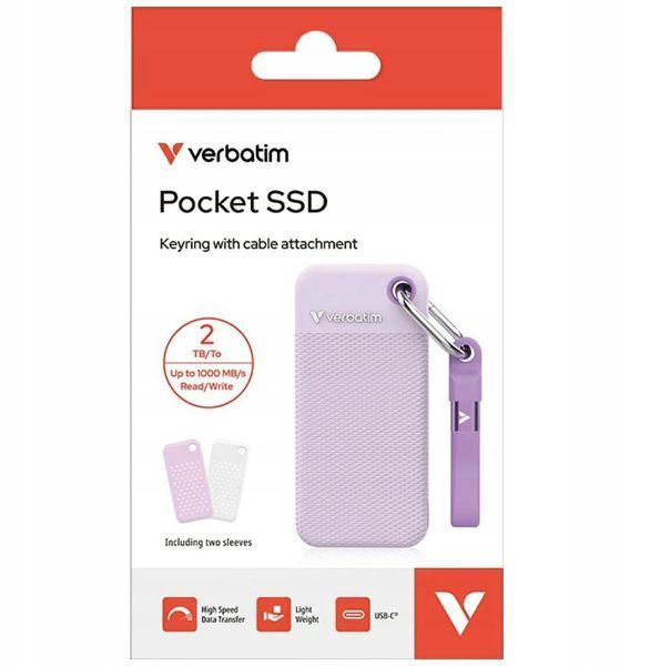SSD накопичувач Verbatim Pocket 2 TB Purple (32323) 618566 фото