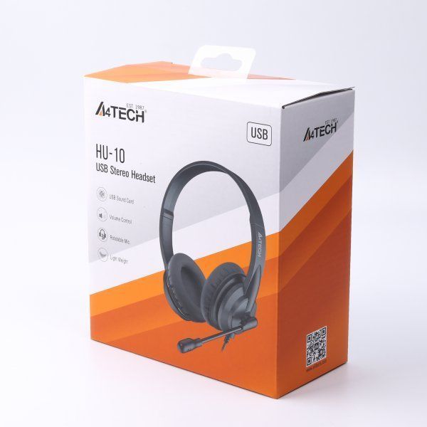 Навушники з мікрофоном A4Tech HU-10 Black 579334ua фото