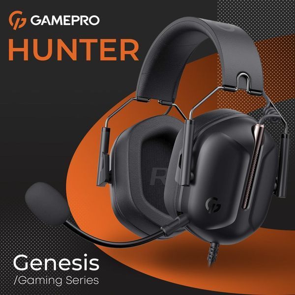 Навушники з мікрофоном GamePro Genesis Hunter Black (HS1350B) 623410ua фото