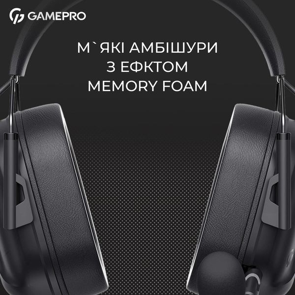 Навушники з мікрофоном GamePro Genesis Hunter Black (HS1350B) 623410ua фото