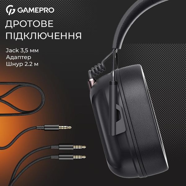 Навушники з мікрофоном GamePro Genesis Hunter Black (HS1350B) 623410ua фото