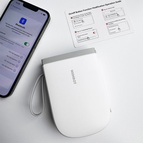Принтер етикеток Niimbot D11 White (1AA57281601) 626983ua фото