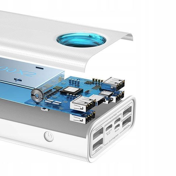 Внешний аккумулятор (павербанк) Baseus Amblight Digital Display Quick Charge 65W 30000mAh White (PPLG-A02, PPLG000102) 612947 фото