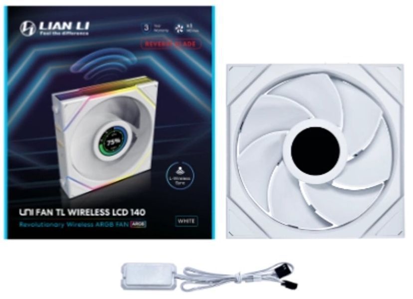 Вентилятор Lian Li Uni Fan TL140 LCD Wireless Reverse White (14RTLLCD1W1W) 618904 фото