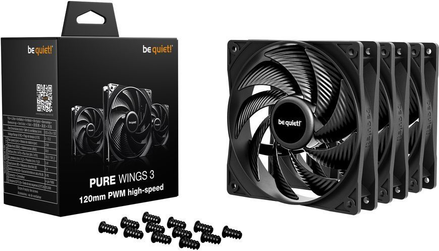 Вентилятор Be Quiet! Pure Wings 3 120mm PWM High-Speed 3-Pack Black (BL140) 618866 фото