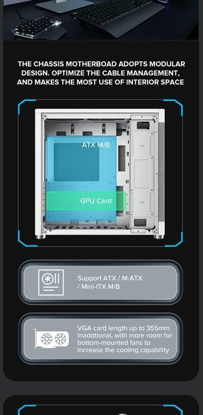 Корпус GameMax MeshBox Pro WT 628345ua фото