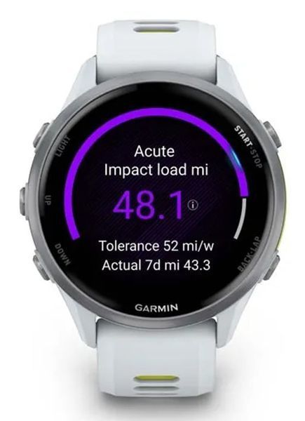 Смарт-часы Garmin Forerunner 970 Titanium w. Whitestone Case and Whitestone/T. Amp Yellow Band (010-02969-01/11/61) 621702 фото