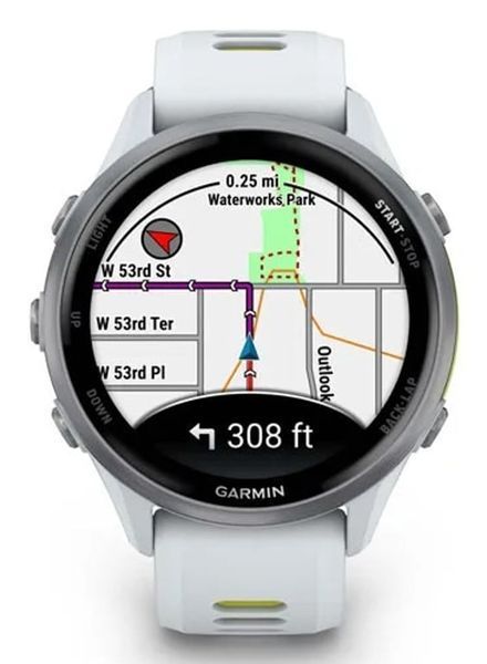 Смарт-часы Garmin Forerunner 970 Titanium w. Whitestone Case and Whitestone/T. Amp Yellow Band (010-02969-01/11/61) 621702 фото