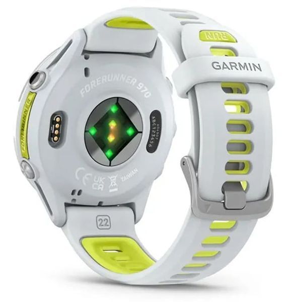 Смарт-часы Garmin Forerunner 970 Titanium w. Whitestone Case and Whitestone/T. Amp Yellow Band (010-02969-01/11/61) 621702 фото