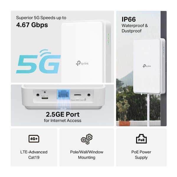 Маршрутизатор 5G TP-Link NE200-Outdoor 620204ua фото