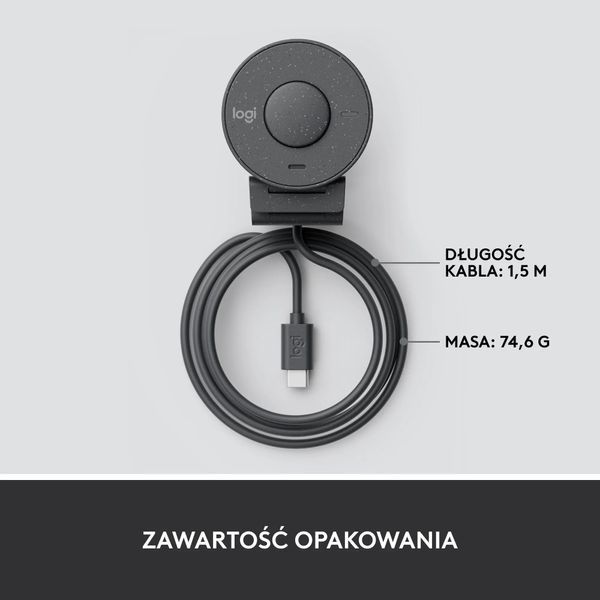 Веб-камера Logitech Brio 300 FHD Graphite (960-001436) 462865ua фото