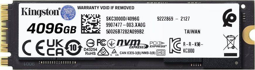SSD накопичувач Kingston KC3000 4TB SSD (SKC3000D/4096G) 355530ua фото