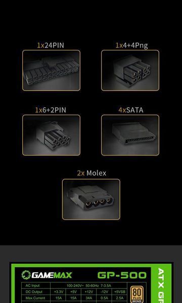 Блок питания GameMax GP-500 627738ua фото