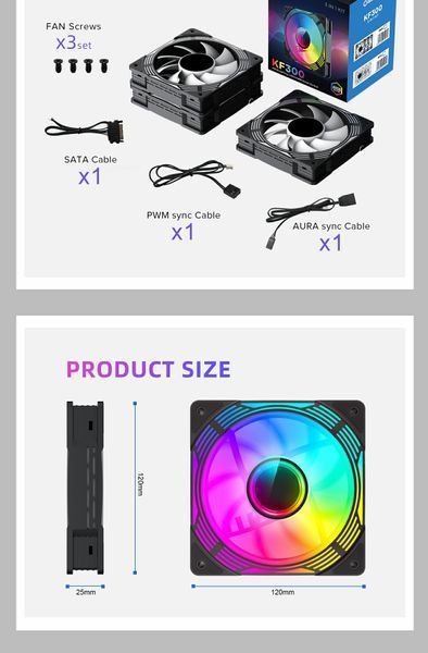 Вентилятор GameMax KF300 BK 627840ua фото