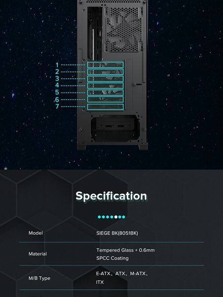 Корпус GameMax Siege Black 630530ua фото