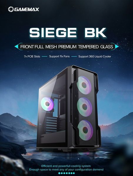 Корпус GameMax Siege Black 630530ua фото