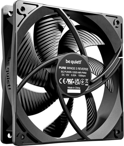 Вентилятор Be Quiet! Pure Wings 3 120mm PWM Reverse 3-Pack Black (BL137) 618867 фото