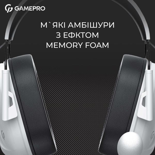 Наушники с микрофоном GamePro Genesis Hunter White (HS1350W) 623411ua фото