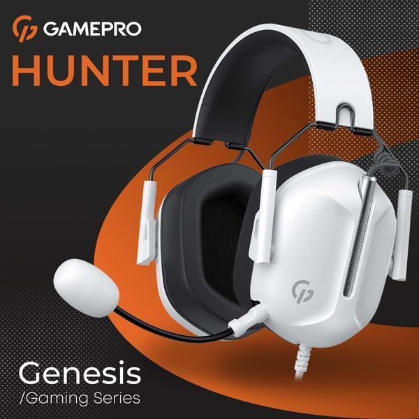 Наушники с микрофоном GamePro Genesis Hunter White (HS1350W) 623411ua фото