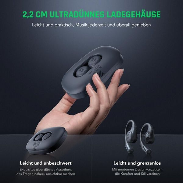 Навушники TWS Black Shark Open Bluetooth Earphones Black (BHR8844CN) 627231ua фото