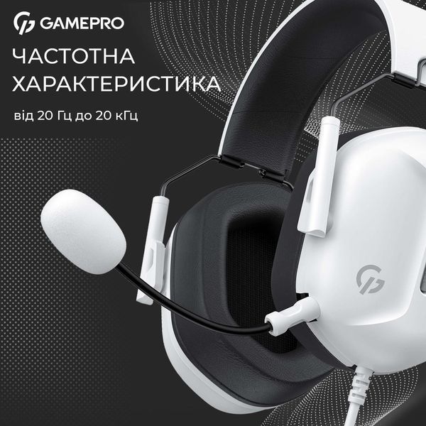 Наушники с микрофоном GamePro Genesis Hunter White (HS1350W) 623411ua фото