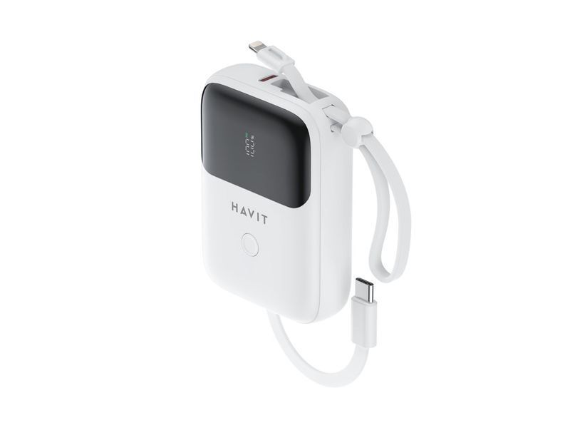 Зовнішній акумулятор (павербанк) Havit HV-PB5215 10000mAh White 619693 фото
