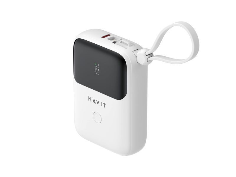 Зовнішній акумулятор (павербанк) Havit HV-PB5215 10000mAh White 619693 фото