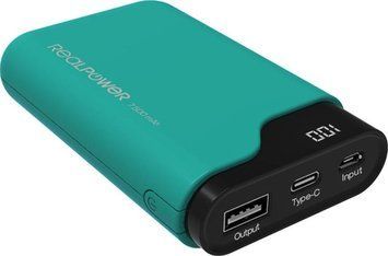 Внешний аккумулятор (павербанк) Realpower PB-7500C 7500mAh Green (243966) 619733 фото