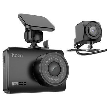 Автомобильный видеорегистратор Hoco DV3 Black (6942007608183) 554694ua фото