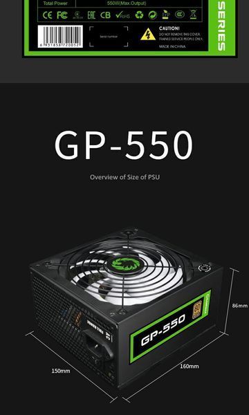 Блок живлення GameMax GP-550 627739ua фото