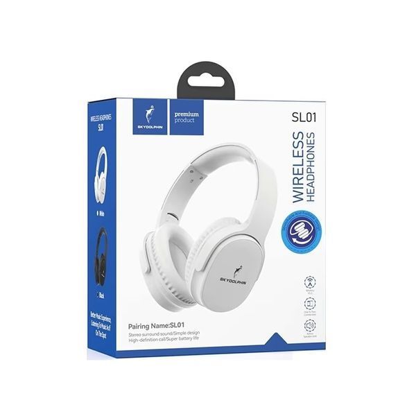 Навушники з мікрофоном SkyDolphin SL01 White (SDBTE-000185) 579529ua фото