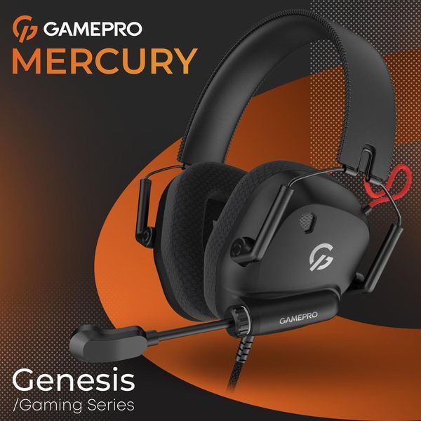Наушники с микрофоном GamePro Genesis Mercury Black (HS120B) 623412ua фото