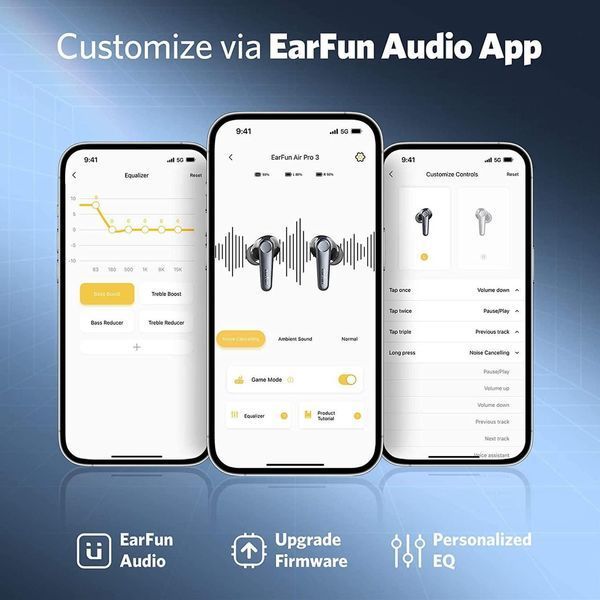 Наушники с микрофоном Earfun Air Pro 3 Black 479708 фото