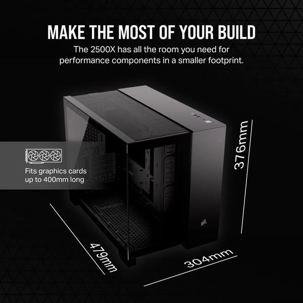 Корпус Corsair 2500X Black (CC-9011265-WW) 519066 фото