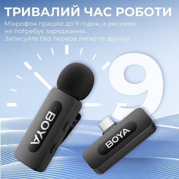 Мікрофонна радіосистема для смартфона Boya BY-V20 USB Type-C 623207ua фото
