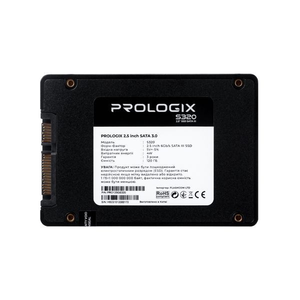 SSD накопичувач Prologix S320 120 GB (PRO120GS320) 577164ua фото