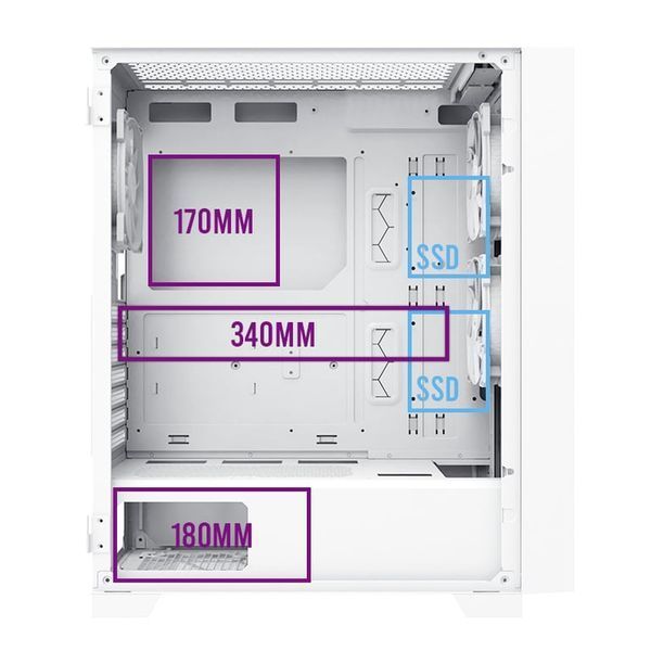 Корпус Montech Air 1000 Lite White 620065 фото