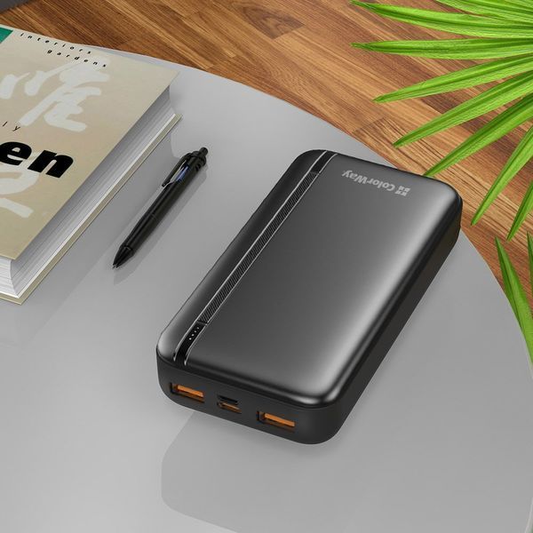 Внешний аккумулятор (павербанк) ColorWay 20000mAh 22.5W Black (CW-PB200LPB4BK-PD) 628204ua фото