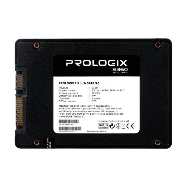 SSD накопичувач Prologix S360 1 TB (PRO1000GS360) 577168ua фото